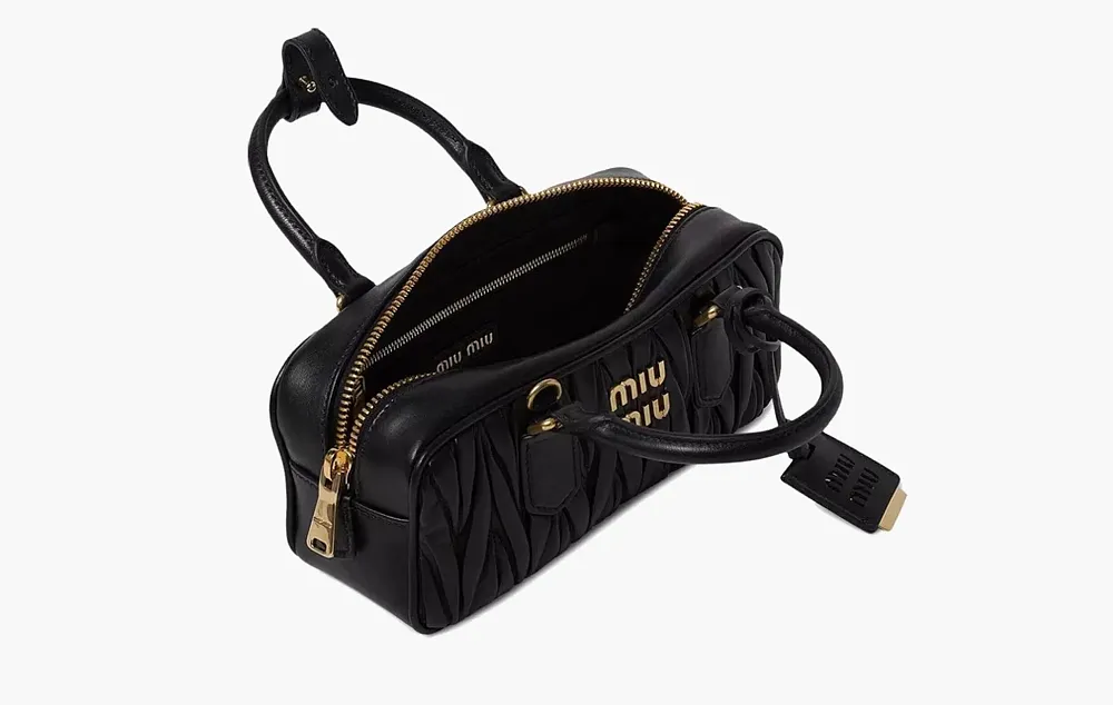 Miu Miu Matelassé Mini Arcadie Bag Black