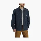 Carhartt 105605 DENIM FLEECE LINED SNAP-FRONT SHIRT JAC Glacier logo RELAXED FIT