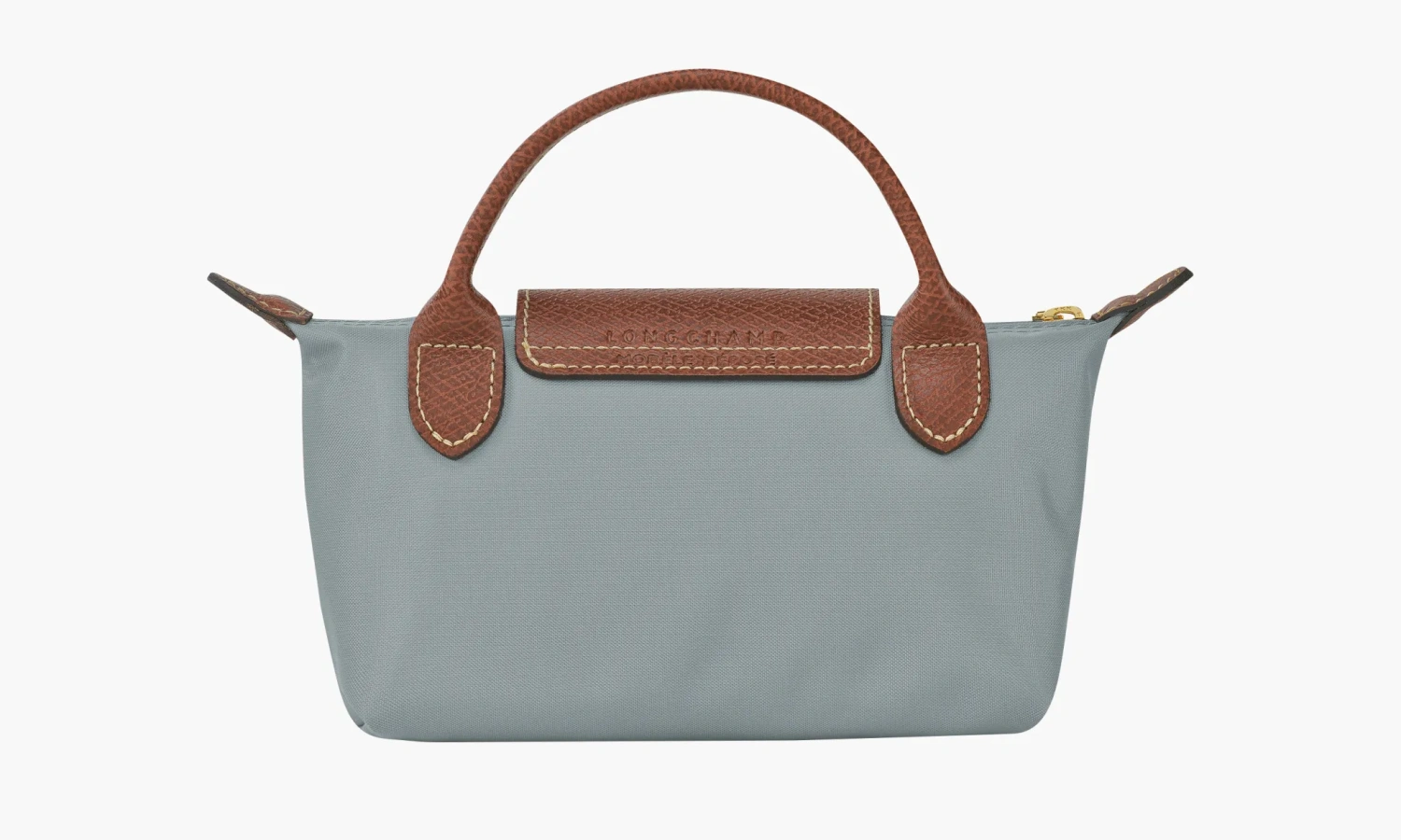 Longchamp Le Pliage Original Pouch With Handle Steel 
