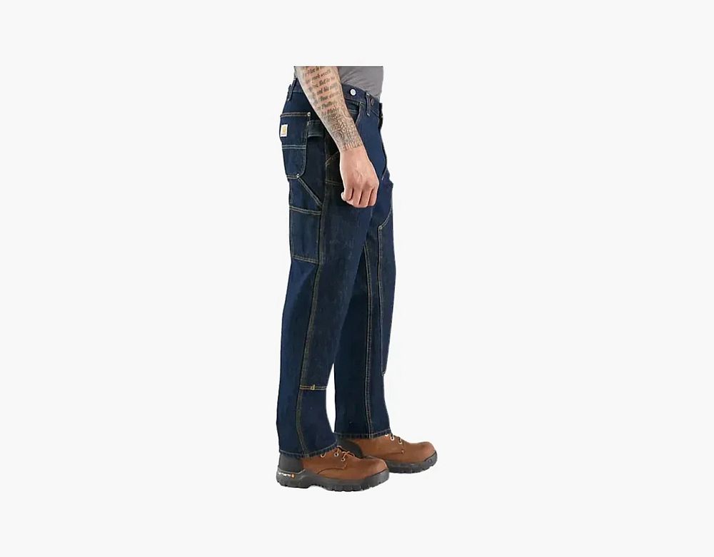Carhartt 103890 RUGGED FLEX HEAVYWEIGHT DOUBLE-FRONT UTILITY LOGGER JEAN RELAXED FIT BLUE
