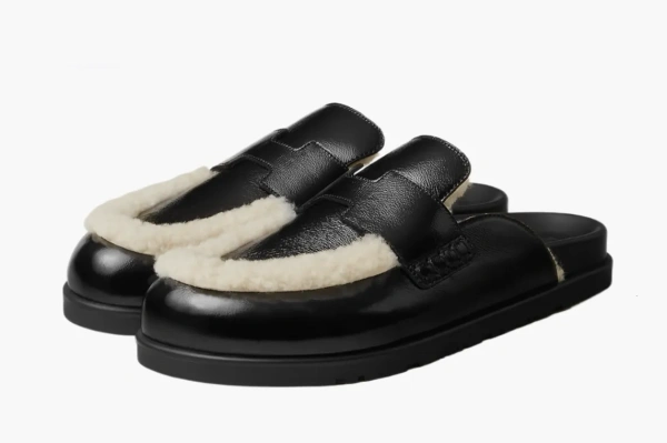 Hermes Go Mule Noir / Ecru 