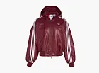 Adidas Originals Pleather Padded Jacket Wine Red
