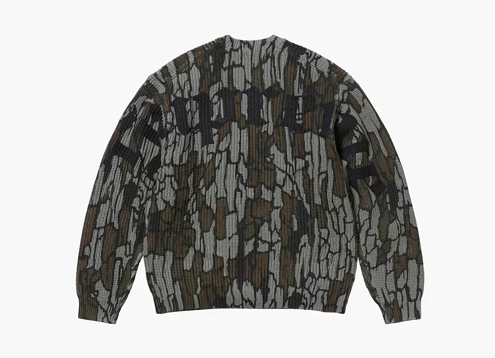 Supreme Old English Printed Sweater Mossy Oak Trebark Camo