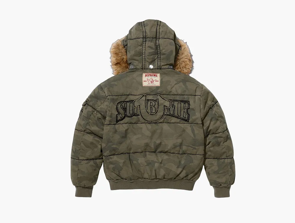 Supreme x True Religion Puffer Jacket Olive Camo