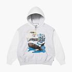 Supreme x MM6 Maison Margiela Eagle Zip Up Hooded Sweatshirt Ash Grey