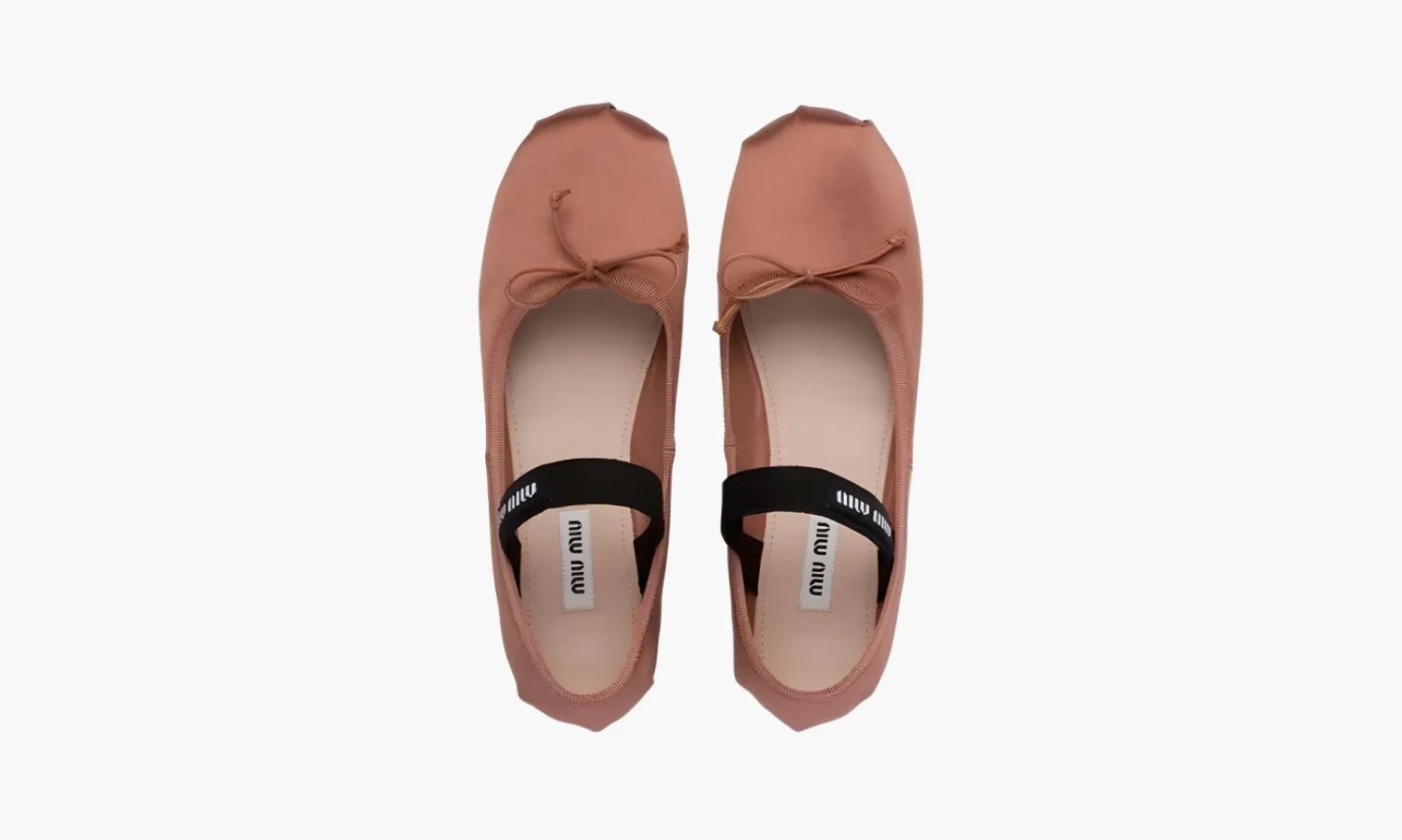 Miu Miu Satin Ballerinas Cocoa Brown 