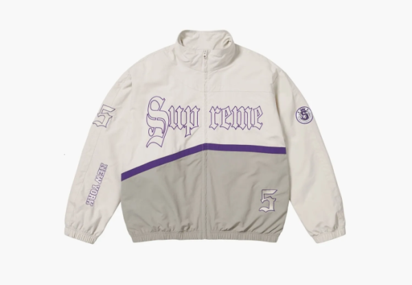 Supreme Old English Track Jacket  White 