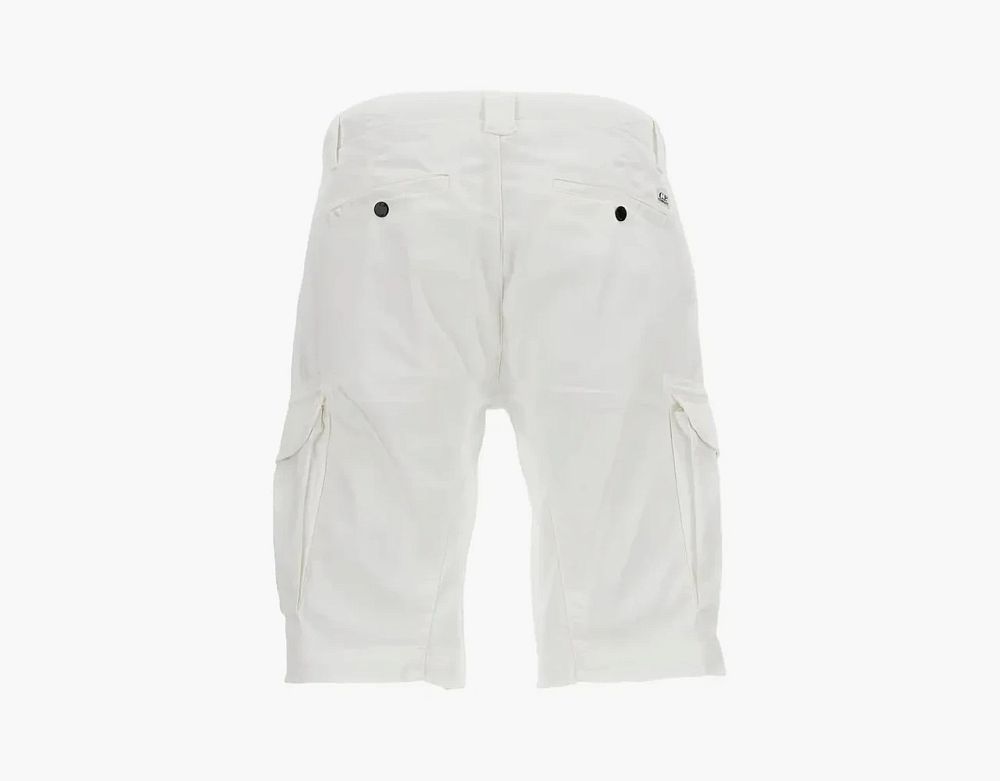 C.P. Company Lens Cargo Shorts White