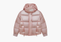 New Balance Cropped Hooded Down Jacket Pink 