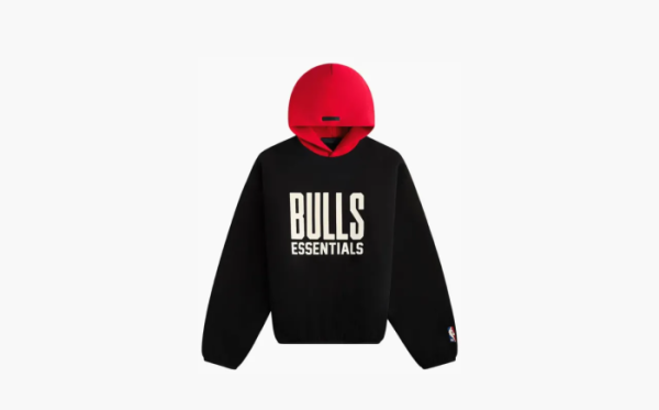Fear of God Essentials x NBA Chicago Bulls Hoodie Black Red  Fear of God Essentials x NBA Chicago Bulls Hoodie Black Red