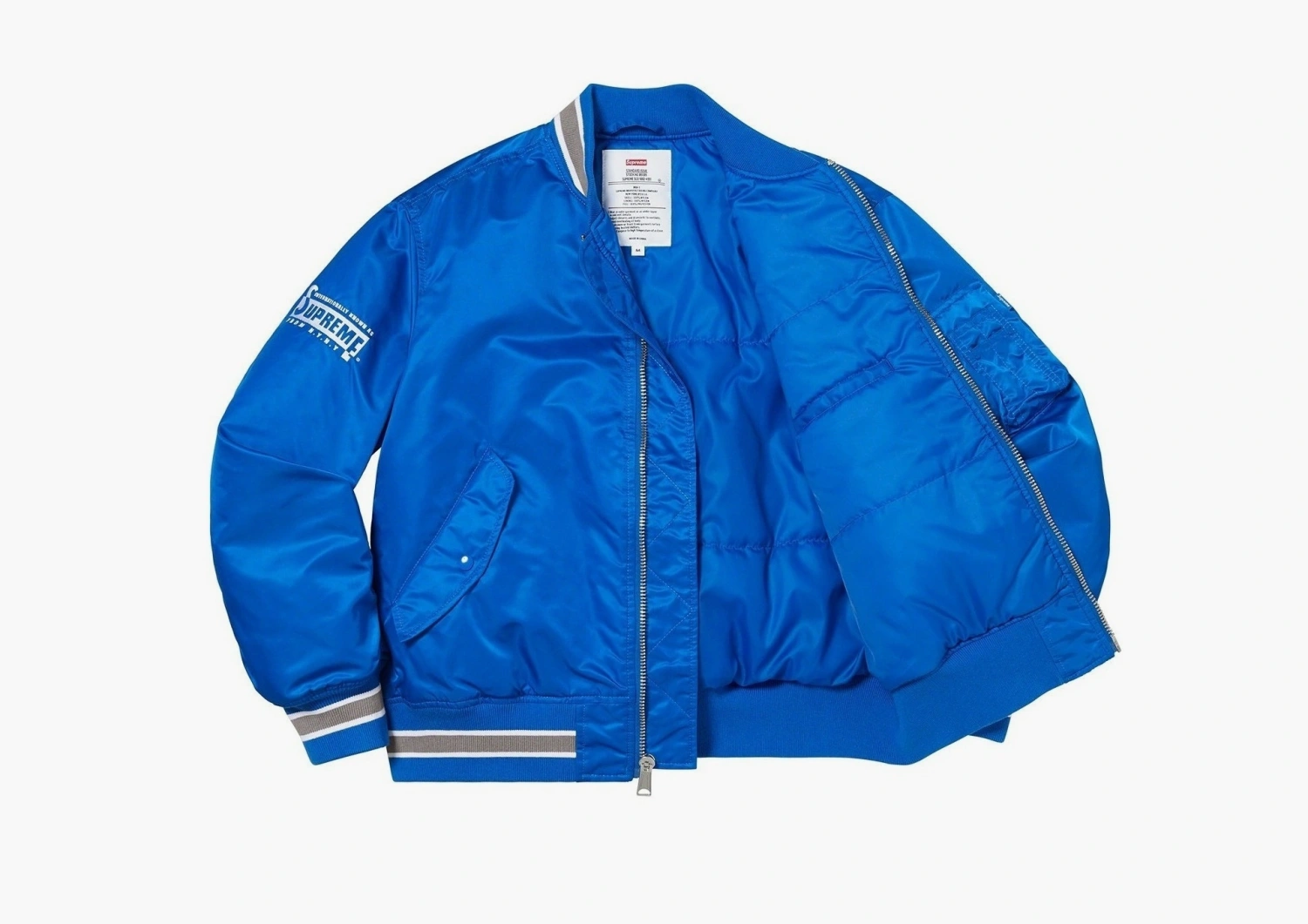 Supreme Second To None MA-1 Jacket Blue  Supreme Second To None MA-1 Jacket Blue