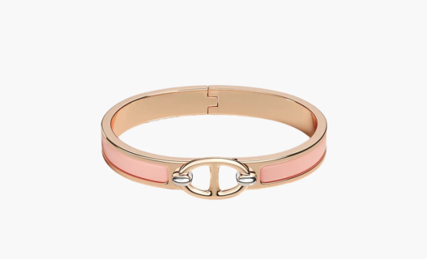Hermes Mini Clic Chaine d'Ancre bracelet Rose Pink 