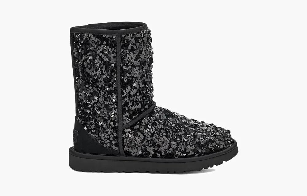 Wmns Classic Short Chunky 'Sequin - Black'