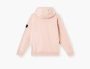 Stone Island Organic Cotton Fleece Hooded Sweatshirt with Drawstring Hood and Zip Antique Rose 