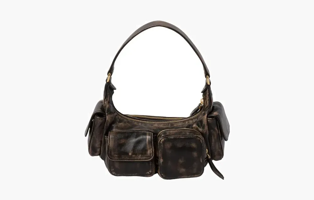 Miu Miu Nappa Leather Pocket Bag Sand / Coffee