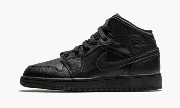 Air Jordan 1 Mid GS Triple Black 