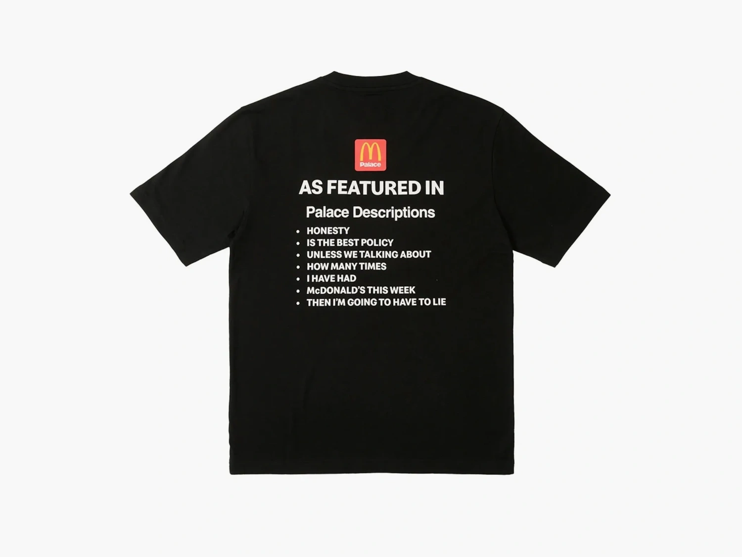 Palace x McDonald's Tee Black Description 1 
