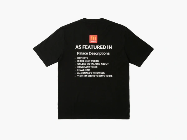 Palace x McDonald's Tee Black Description 1  Palace x McDonald's Tee Black Description 1