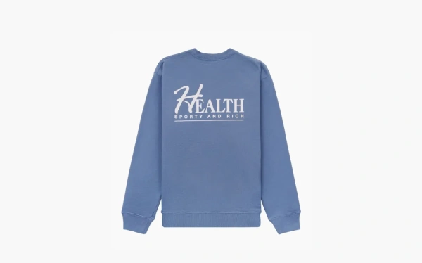 Sporty & Rich Health logo-print Sweatshirt Blue 