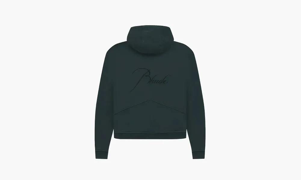 RHUDE Full Zip Hoodie Emerald Green