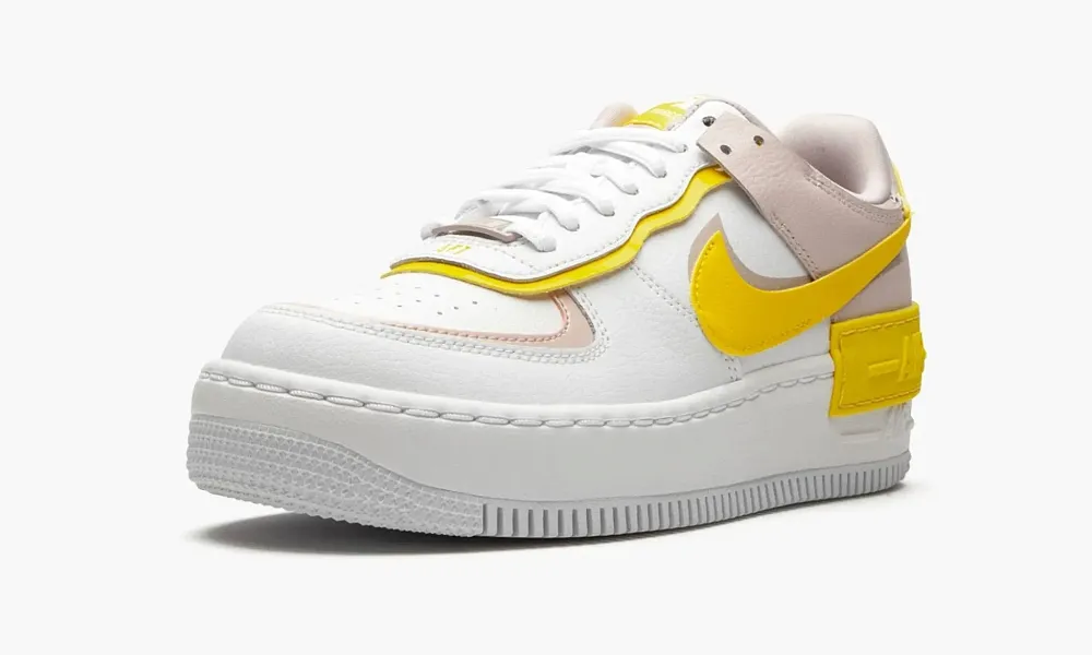 Nike Air Force 1 Low Shadow WMNS White Barely Rose Speed Yellow