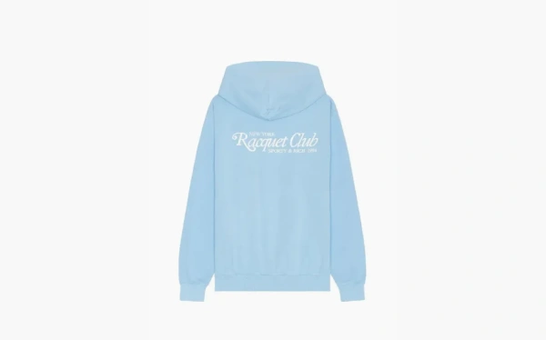 Sporty & Rich 94 Racquet Club Unisex Hoodie Blauw Light Blue 