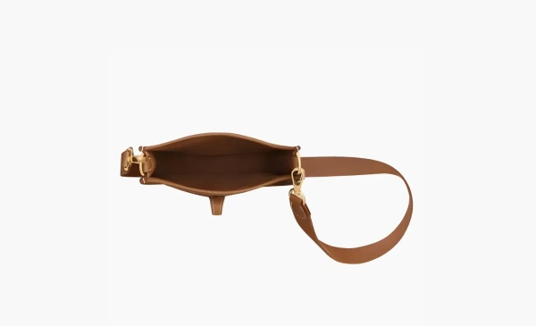 HERMES Brown Leather Shoulder Bag Brown 