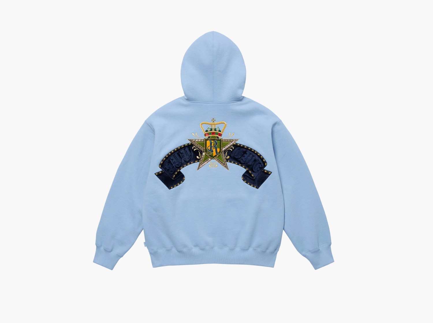 Supreme Crest Zip Up Hooded Sweatshirt "Light Blue" 