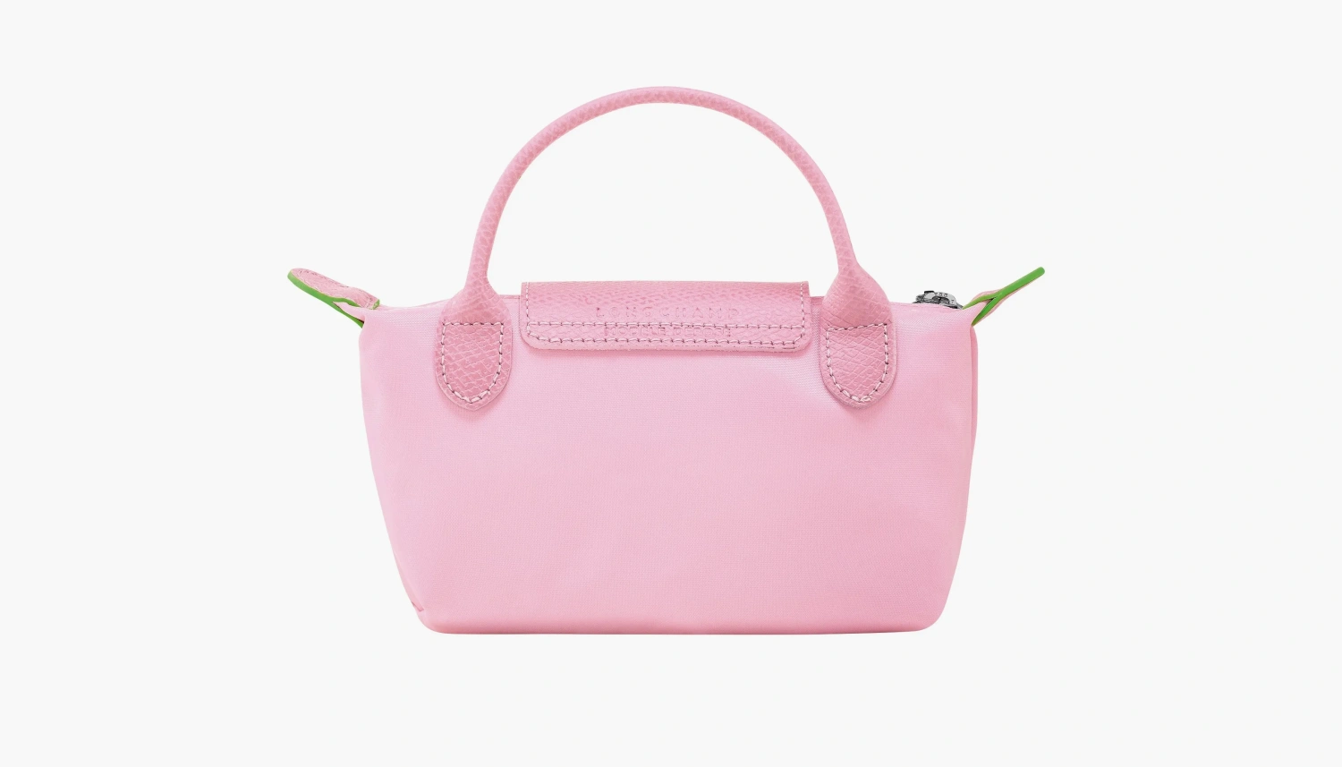 Longchamp Le Pliage Green Pouch With Handle Pink 