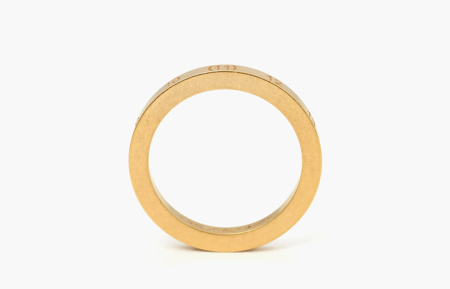 Maison Margiela Numerical Semi-Polished Gold Ring 