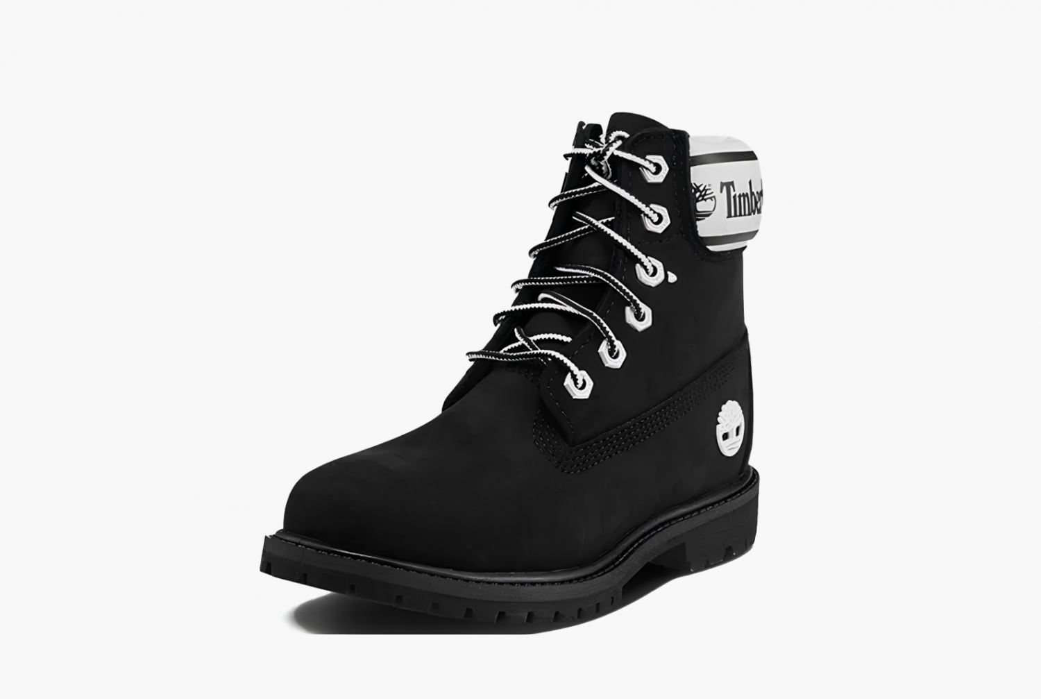 Timberland 6 Inch Premium LF WMNS "Black Nubuck Logo" 