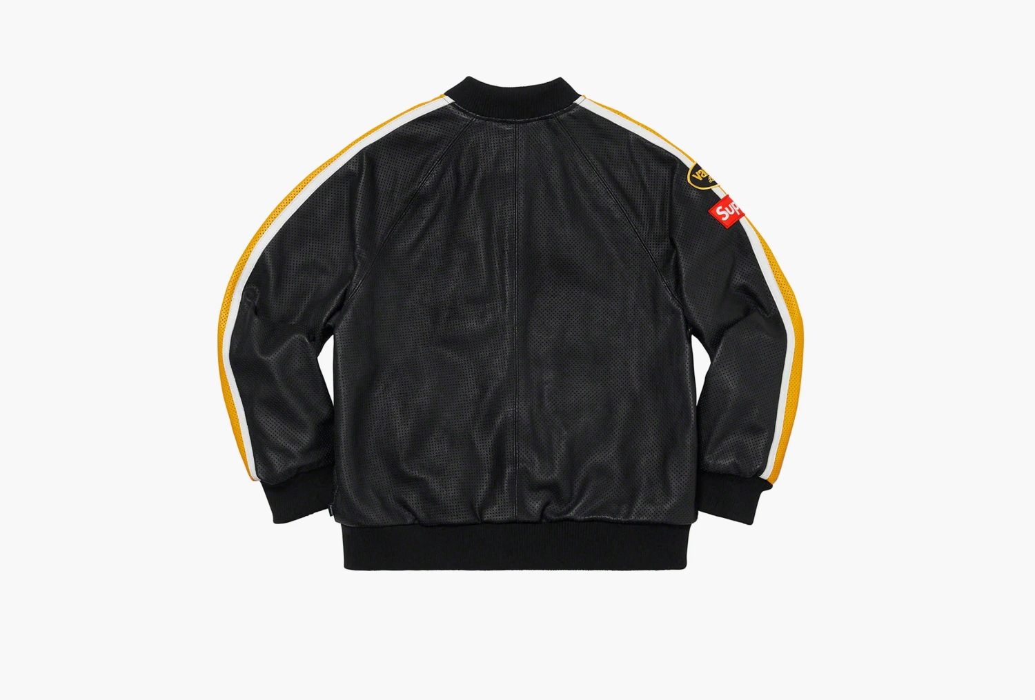 Supreme x Vanson Leathers  Perforated Bomber Jacket Black 