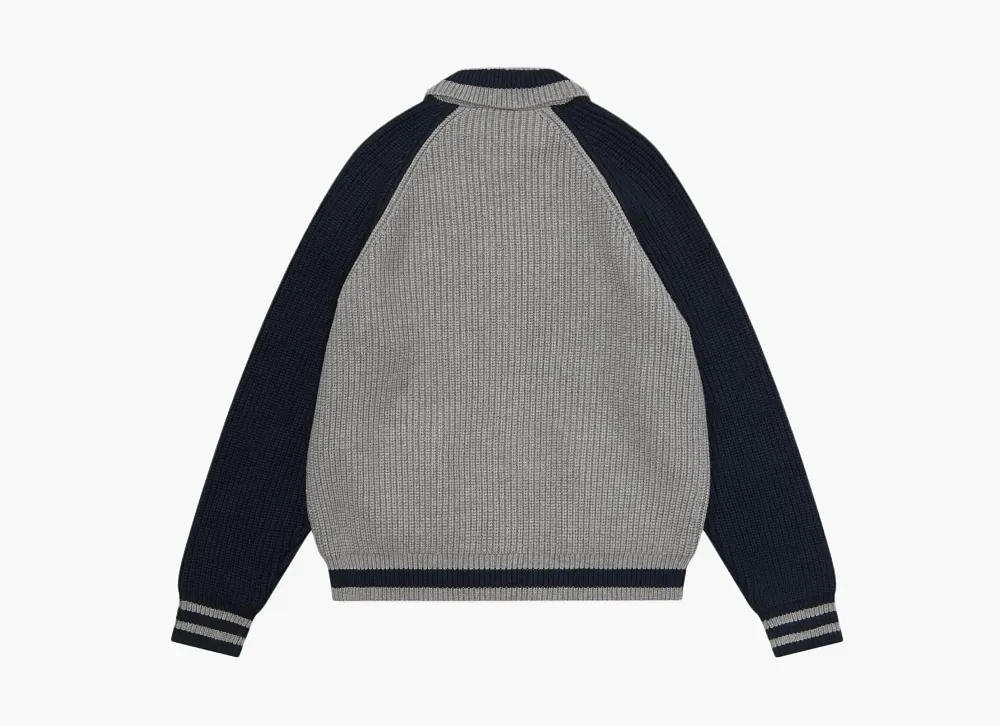 UNDEFEATED Knit Varsity Jacket Grey