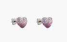 Marc Jacobs The Heart Balloon Pave Earrings Silver/Rose