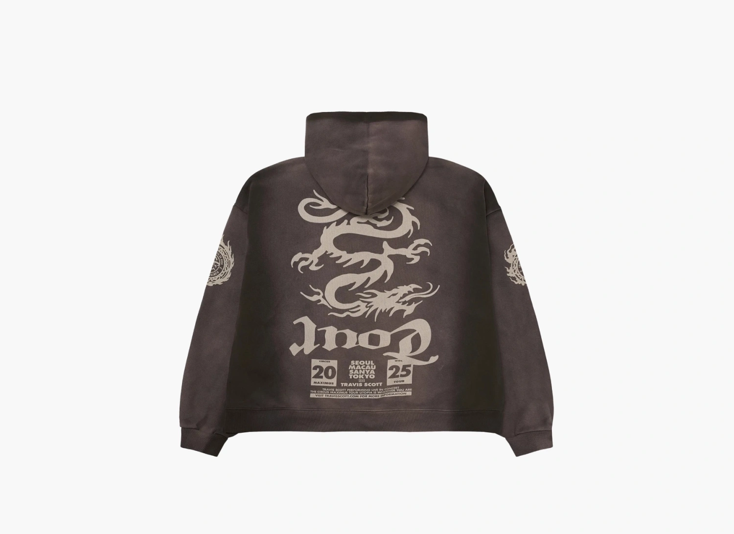 Travis Scott Circus Maximus Stadium Tour 25 Zip Hoodie Brown 