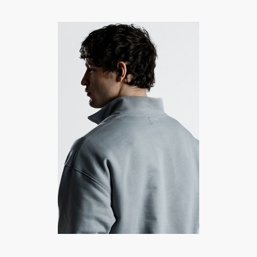 WYSION ZIP SWEATSHIRT SKY GREY