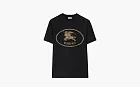Burberry Knight-stamp Cotton T-shirt Black