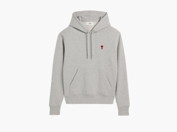 Ami Paris Ami de Coeur Hoodie Heather Ash Grey 