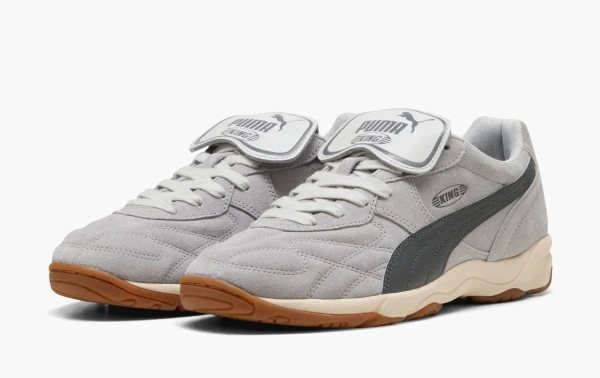 Puma King Indoor Suede Grey Echo Alpine Snow 