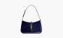 Saint Laurent Le 5 A 7 Bag In Patent Leather Midnight Blue 