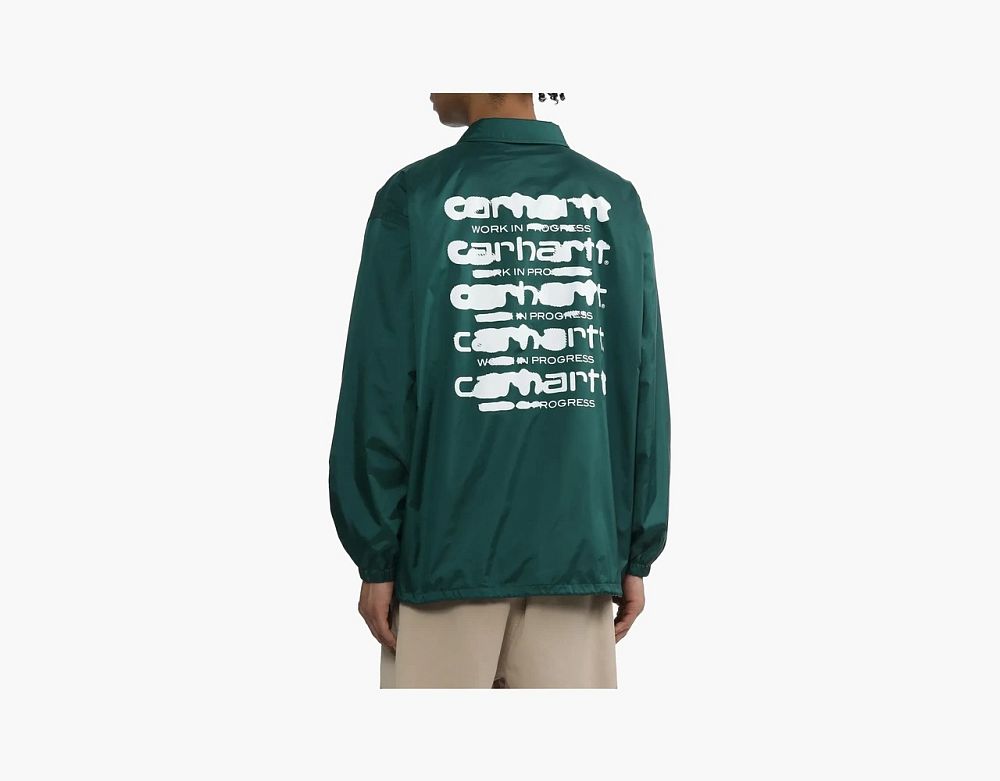 Carhartt WIP Print Coach Overshirt Green