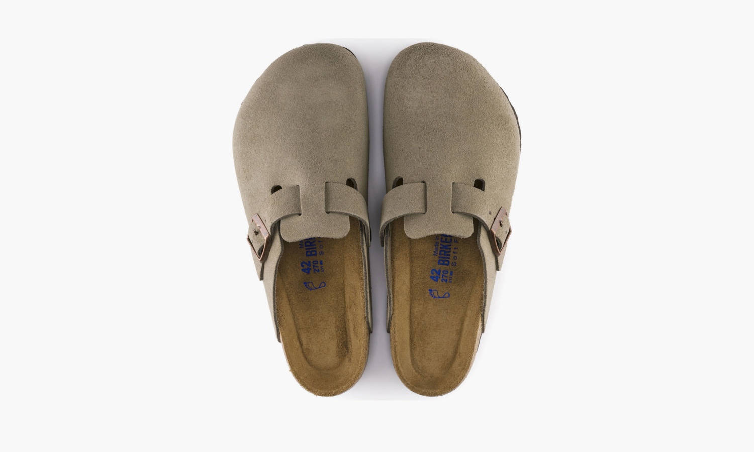 фото Birkenstock Boston Soft Footbed "Suede Taupe" (Birkenstock )-0560771