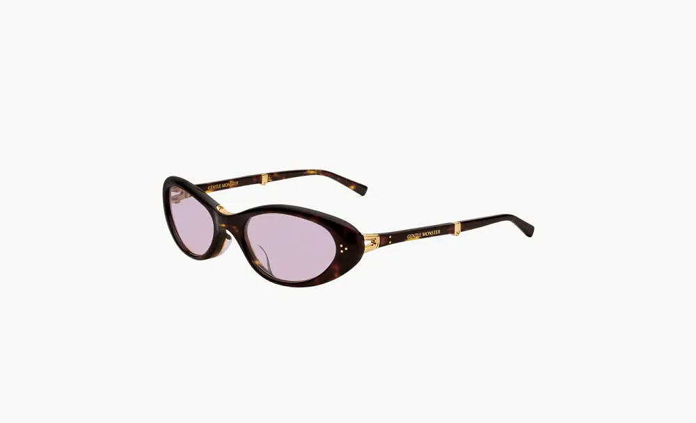 Gentle Monster Plastic Frame OVAL SUNGLASSES Unisex Brown