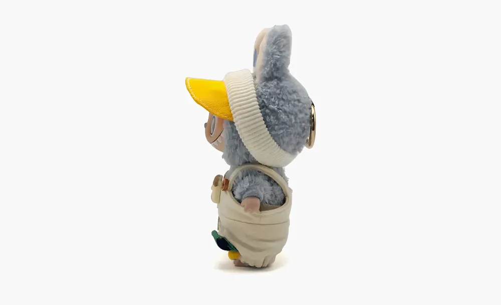 Pop Mart Labubu The Monsters Genki Bunny Grey Yellow Hood