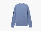 Stone Island Ribbed Soft Organic Cotton Crewneck Jumper Avio Blue