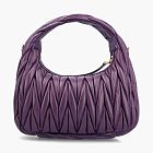 Miu Miu Wander Matelasse Nappa Leather Hobo Bag Violet