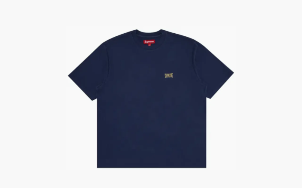 Supreme Warm Up Washed Short-Sleeve Top Navy 