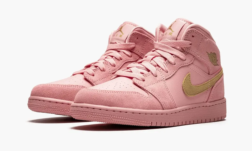 Air Jordan 1 Mid SE GS Coral Gold