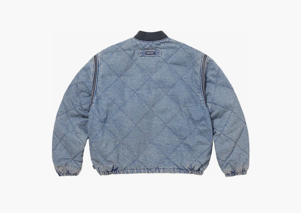 Supreme Zip-Off Sleeve Quilted Bomber Jacket Denim  Supreme Zip-Off Sleeve Quilted Bomber Jacket Denim
