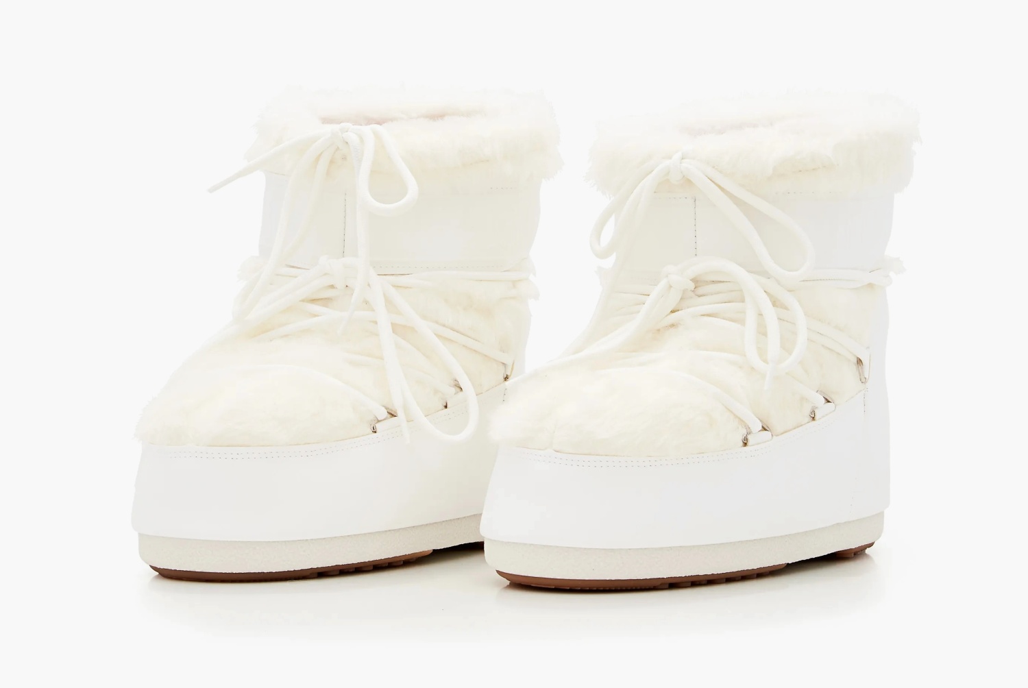 Moon Boot Icon Low Faux Fur Snow Boots "White" 